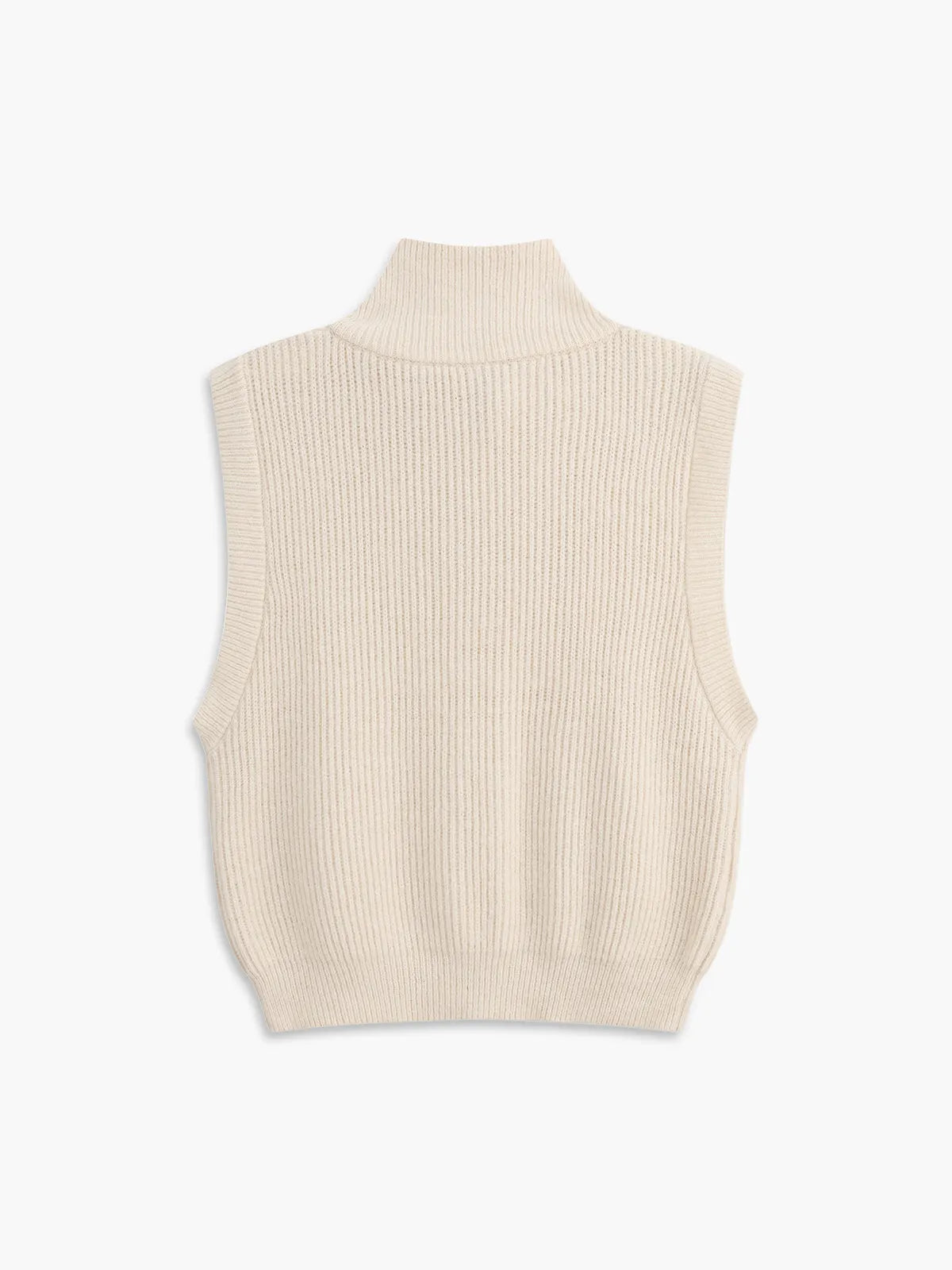 Two Way Zip Mockneck Sweater Vest
