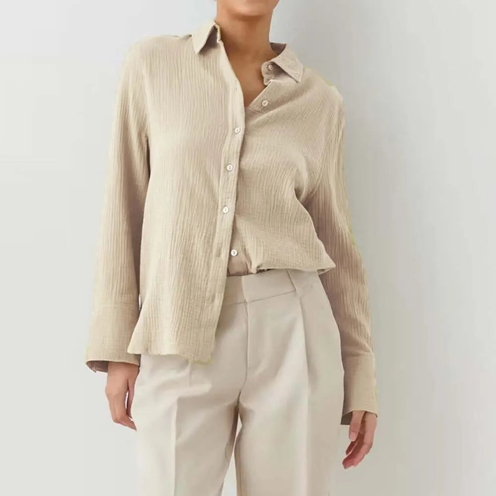 Women’s Leisure Vacation Style Cotton Shirt
