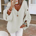 Stylish Long-Sleeved V-Neck Sweater