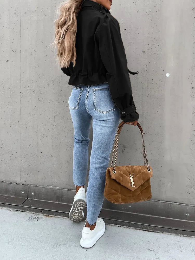Stylish Cropped Jacket Tops
