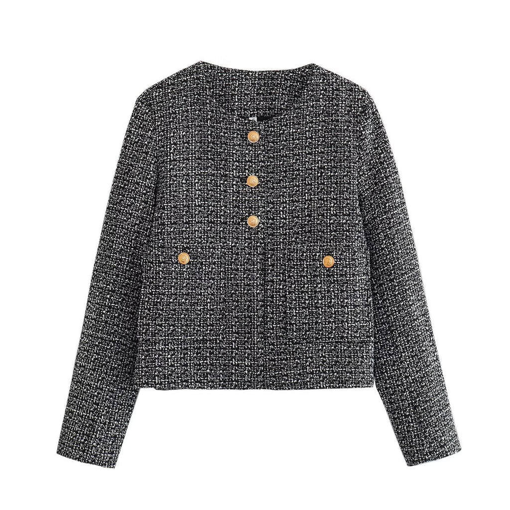 Old Money Aesthetics Tweed Blazer