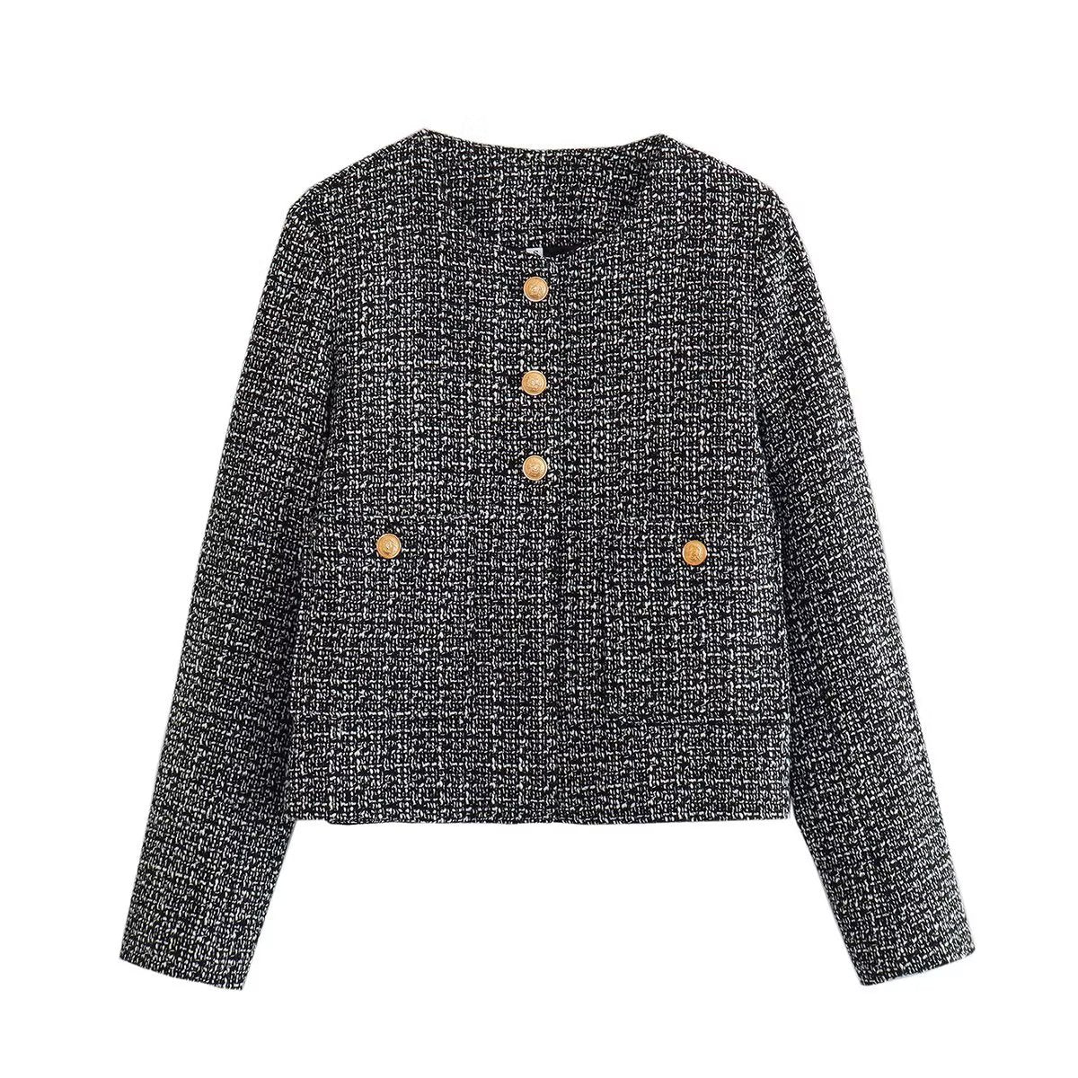 Old Money Aesthetics Tweed Blazer