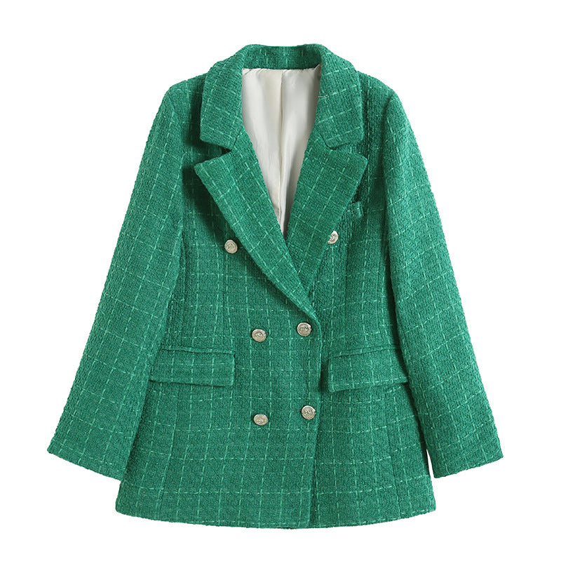 Old Money Aesthetics Tweed Blazer