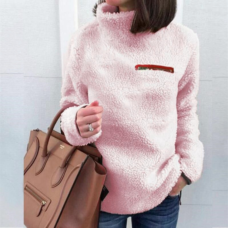 Zip Turtleneck Top
