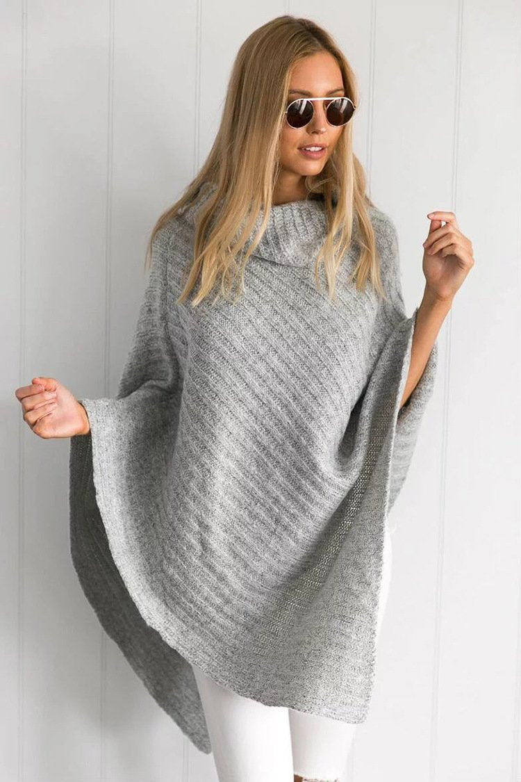All-Matched High Neck Cloak Sweater
