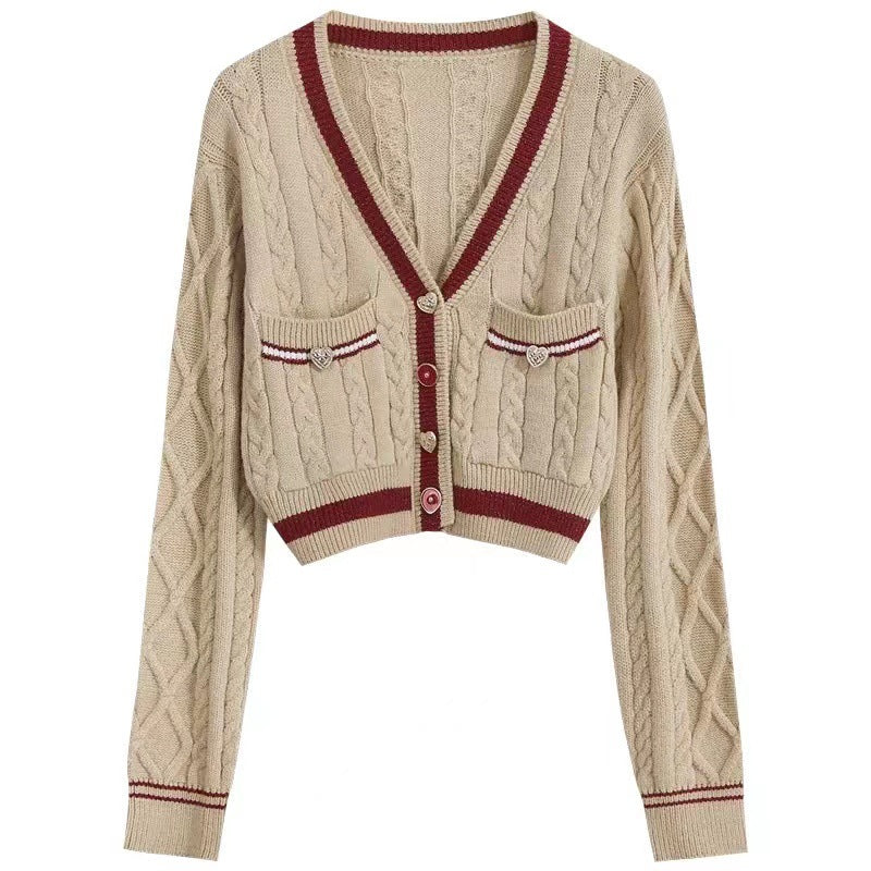 Vintage French Style Sweater Women's Jacket