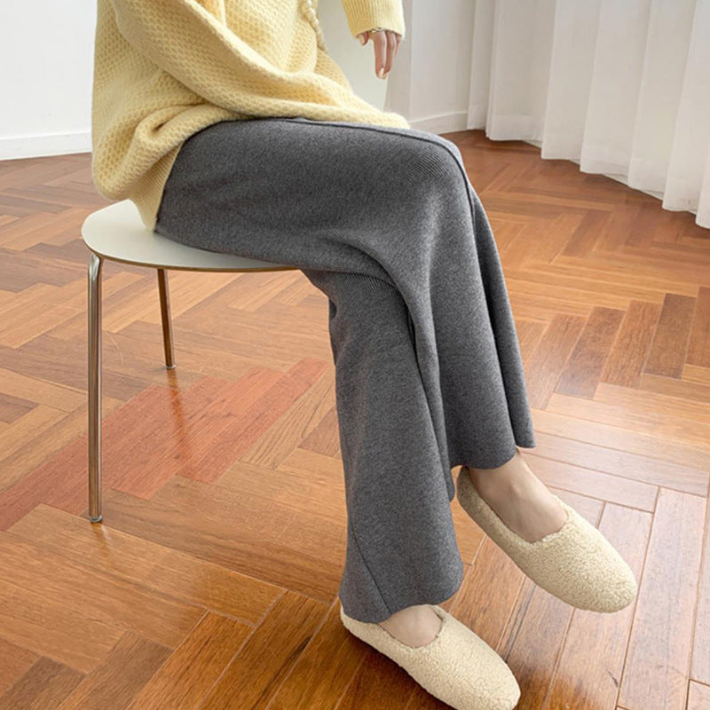 Autumn and winter loose knitted pants