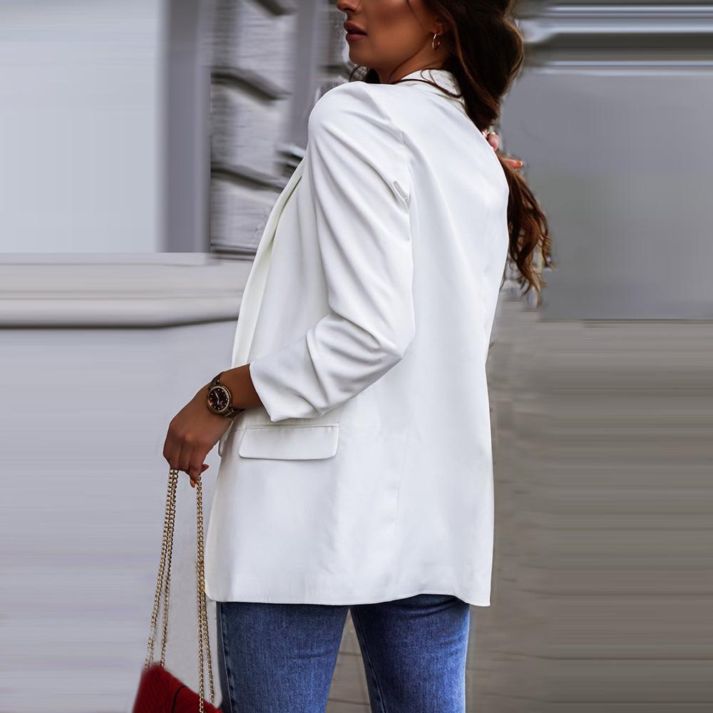 Casual Solid Color Slim Coats