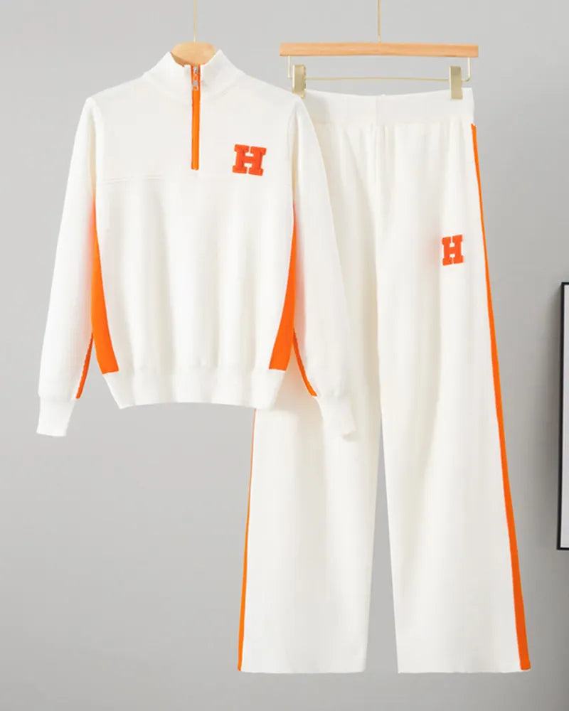 Half-Zip Top Casual Sports Set