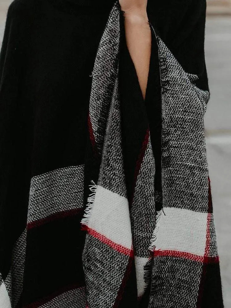 High Neck Straps Middle Length Women Cape