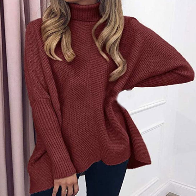 Women'S Half-High Collar Mid-Length Sweater
