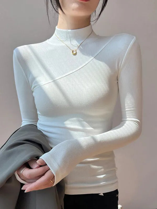 Vanilla Mockneck Long Sleeve Top