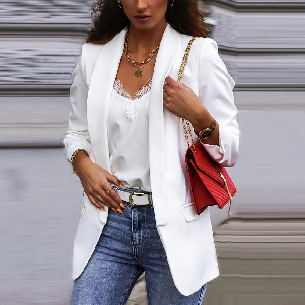 Casual Solid Color Slim Coats