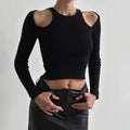 Navel-baring hot girl long-sleeved top