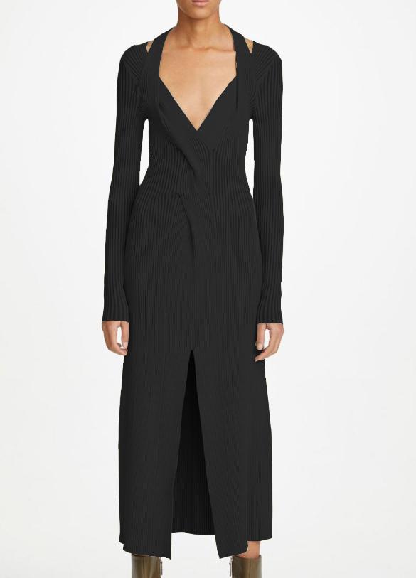 Stylish Irregularity Design Sweater Dress