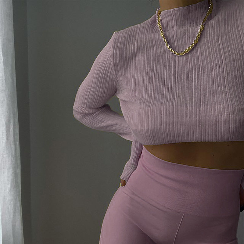 Sexy Mesh High -neck Tops