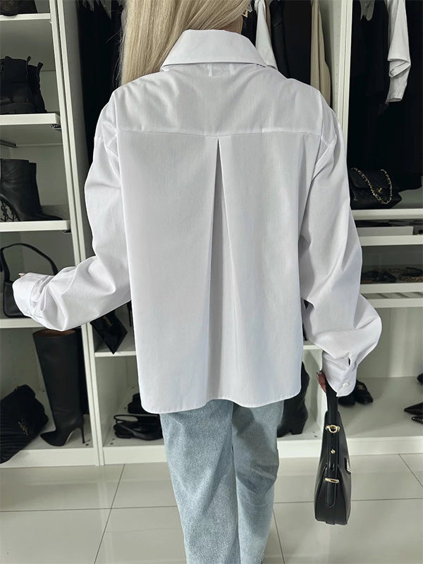 Temperament Striped Printed Shirt