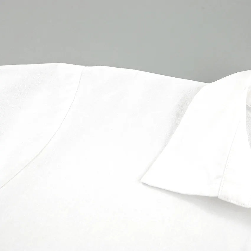 Leisure Versatile White Cotton Shirt