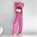 Stylish Zipper Sports Style Sweatshirt Two-Piece Set