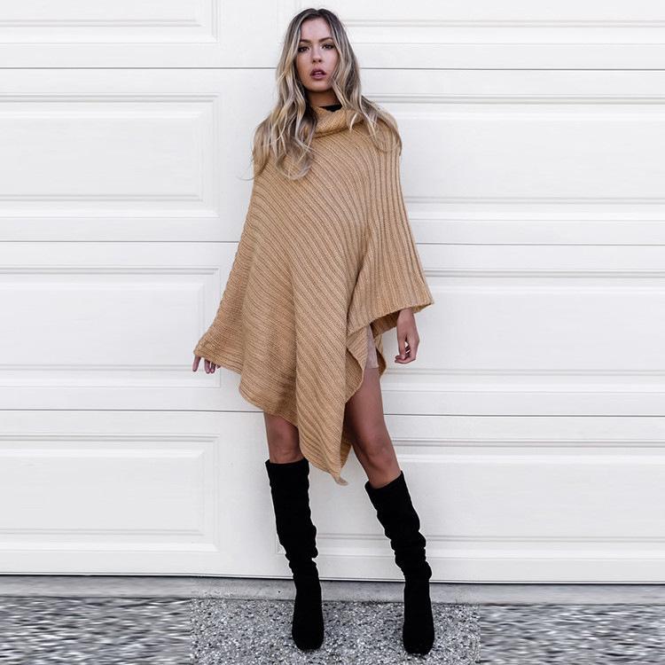 All-Matched High Neck Cloak Sweater