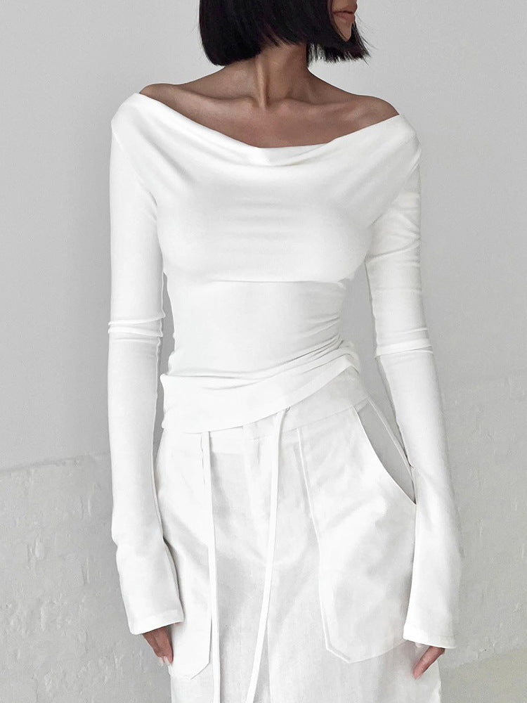 Sexy Backless Lace-up Long-sleeves T-shirt