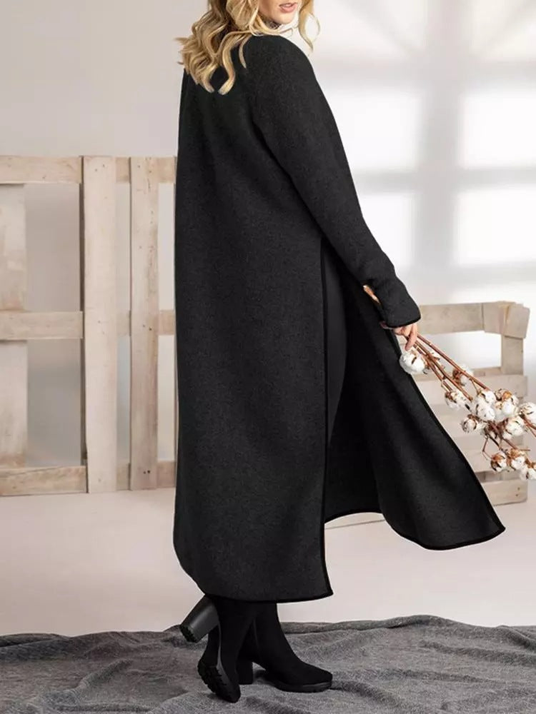 Autumn winter loose plus size knitted lace dress