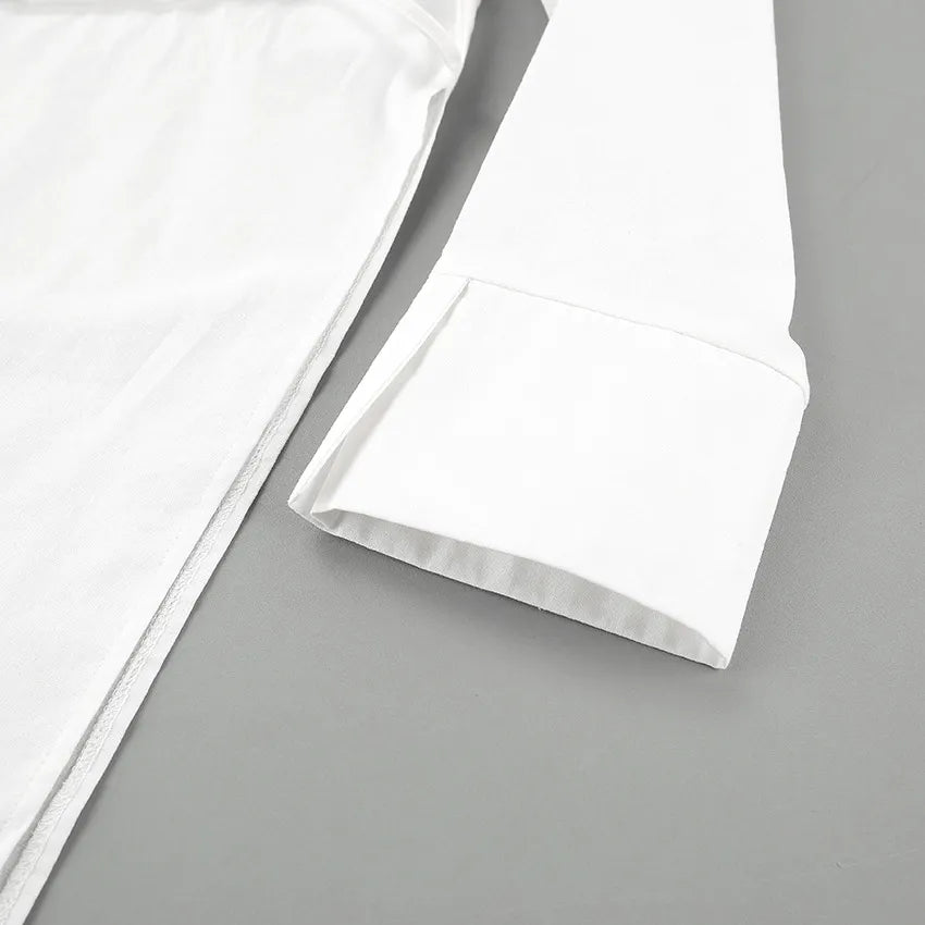 Leisure Versatile White Cotton Shirt