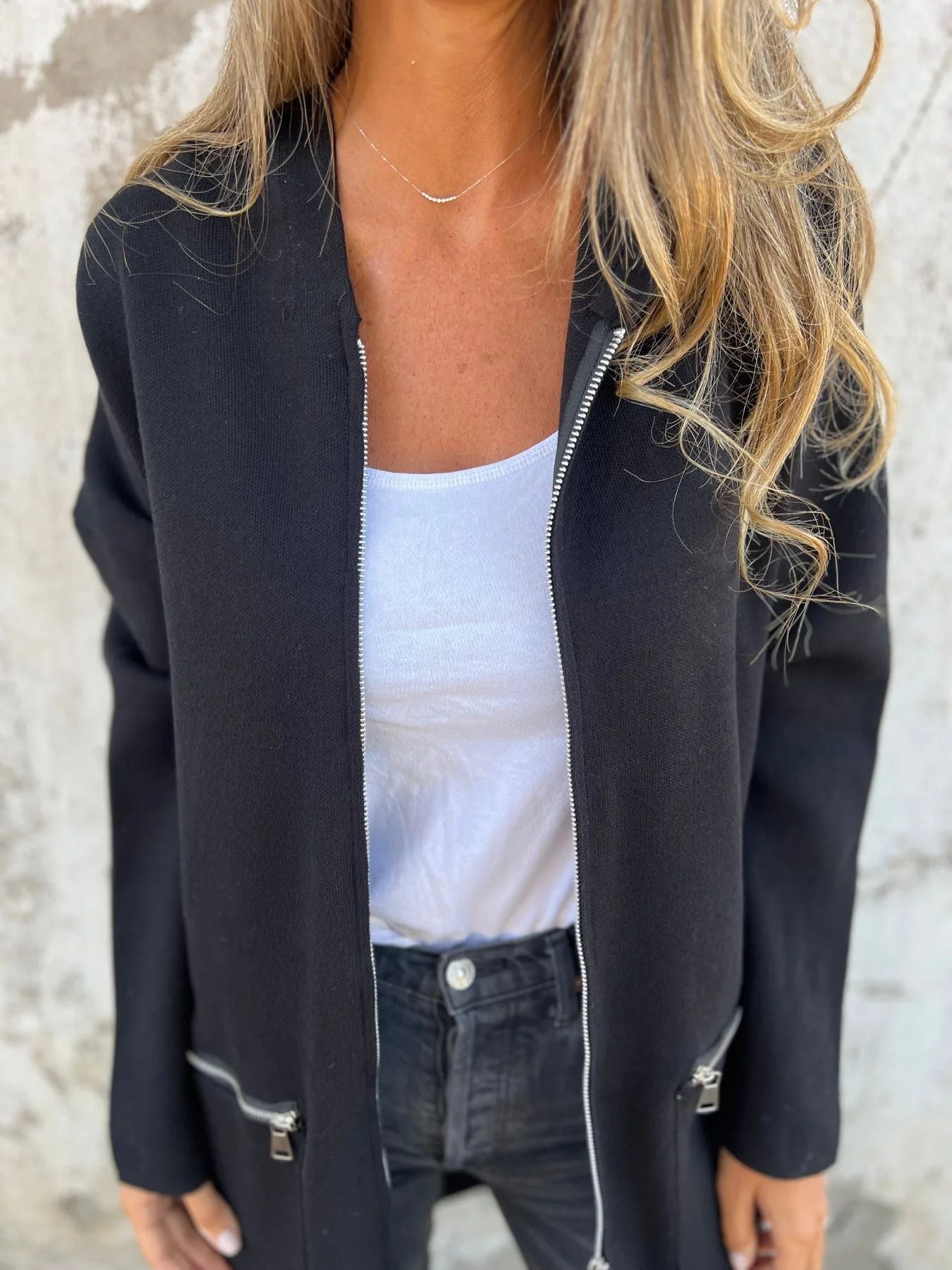 Casual Zipper and Long Hooded Coat