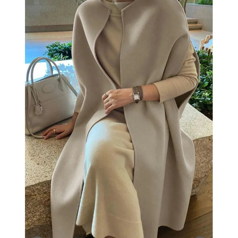 Cape Design Loose Batwing Coat