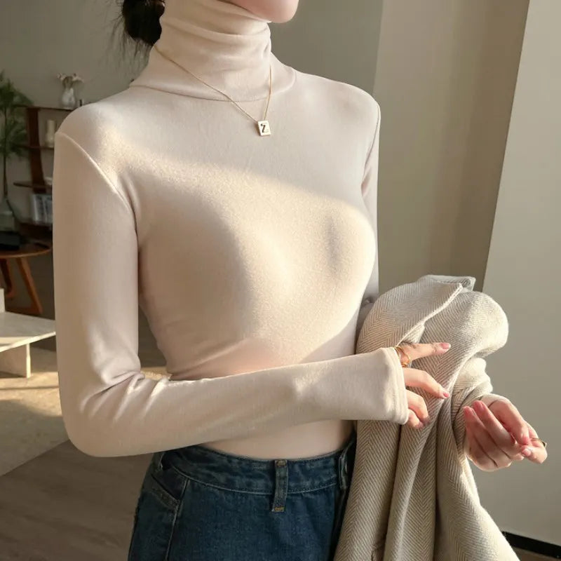 Women's Winter High -necked Cashmere Bottoming Inward