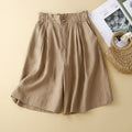 Vintage cotton and linen shorts cropped pants