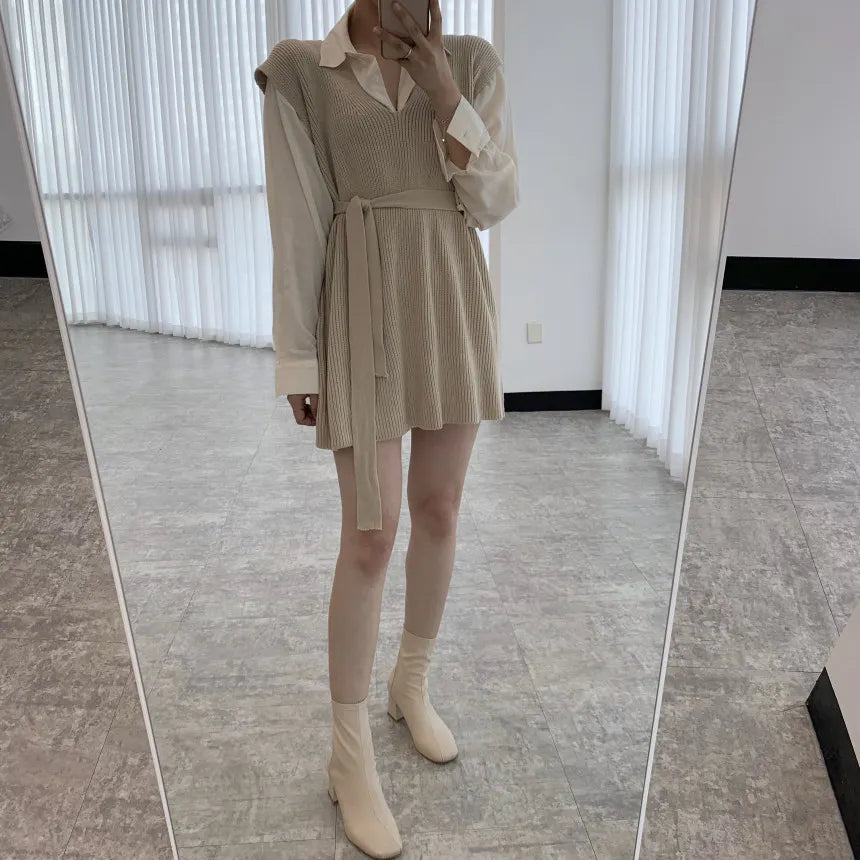 Chic V-Neck Knitted Loose Wool Vest