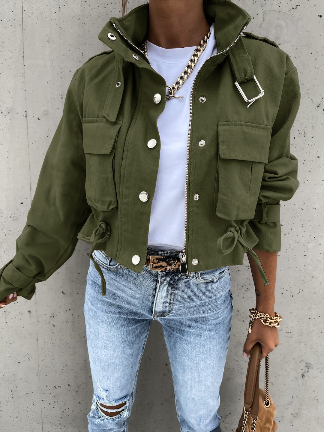 Stylish Cropped Jacket Tops