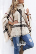 Cerilush Burberry Lattice Cloak Poncho Sweater