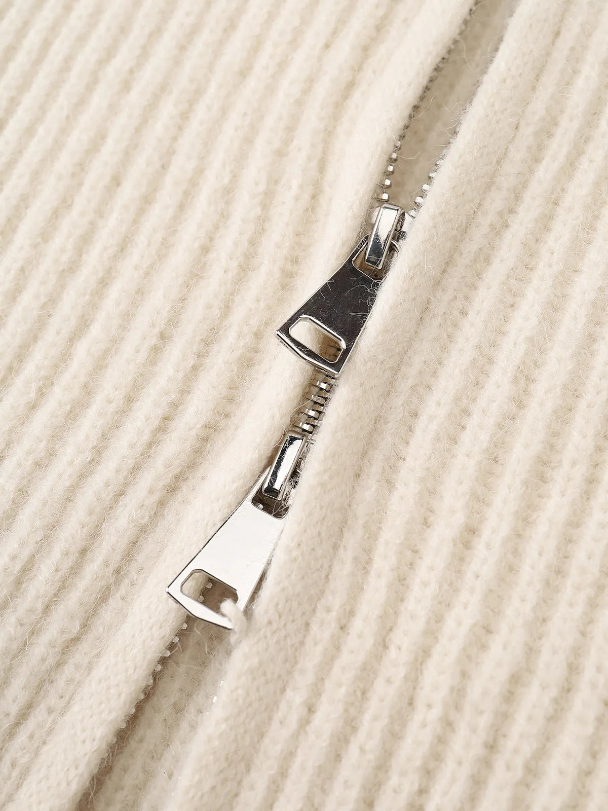 Two Way Zip Mockneck Sweater Vest