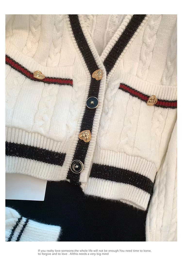 Vintage French Style Sweater Women's Jacket