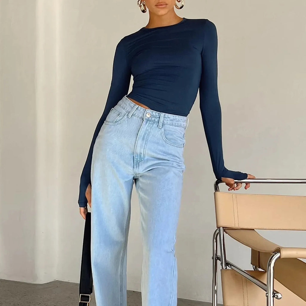 Utility Long Sleeve Crop Top