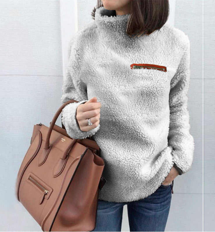 Zip Turtleneck Top
