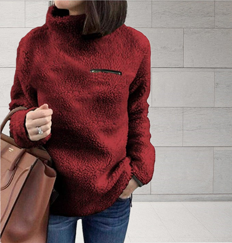 Zip Turtleneck Top