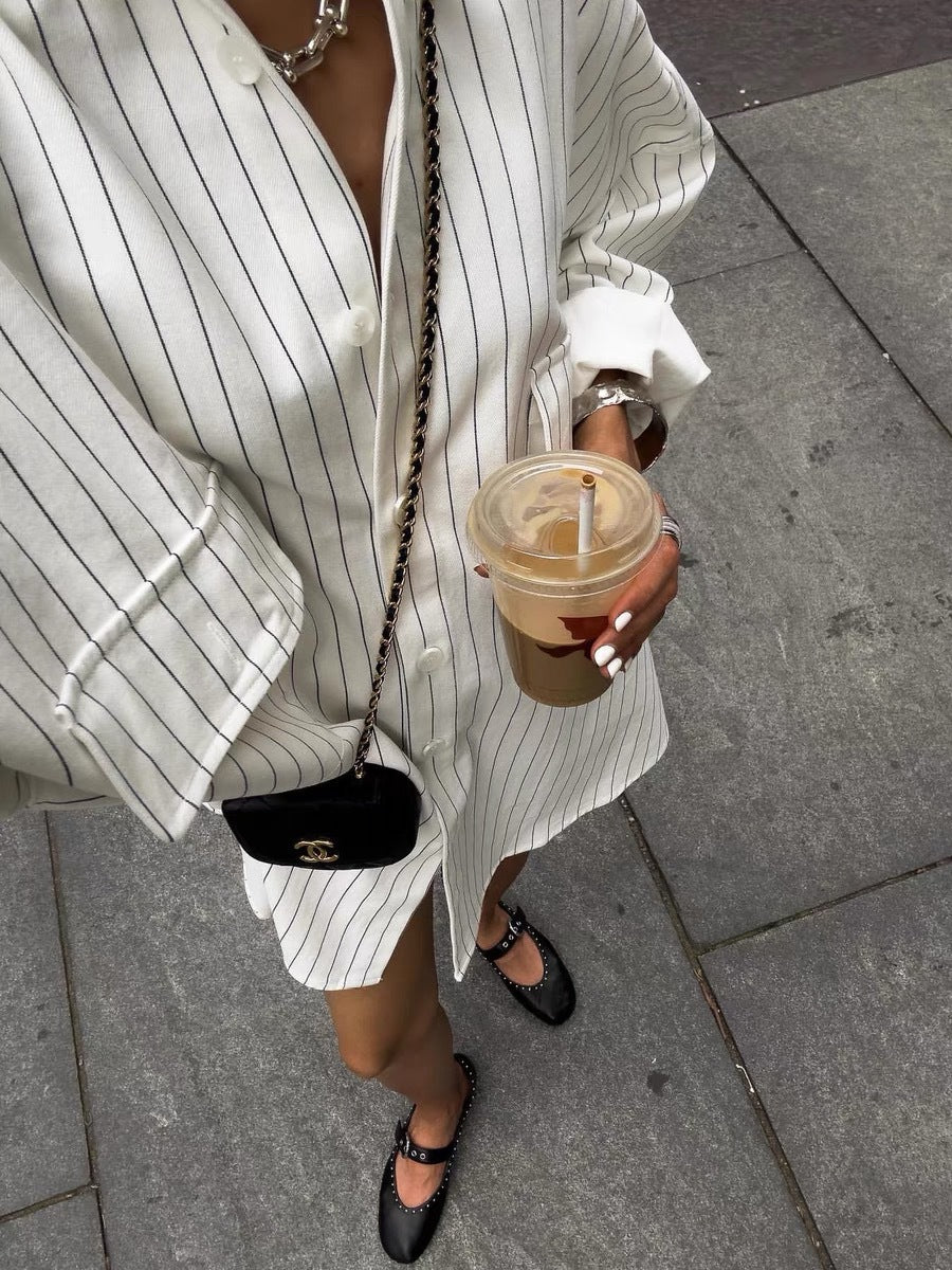 Striped Loose Women's Shirt