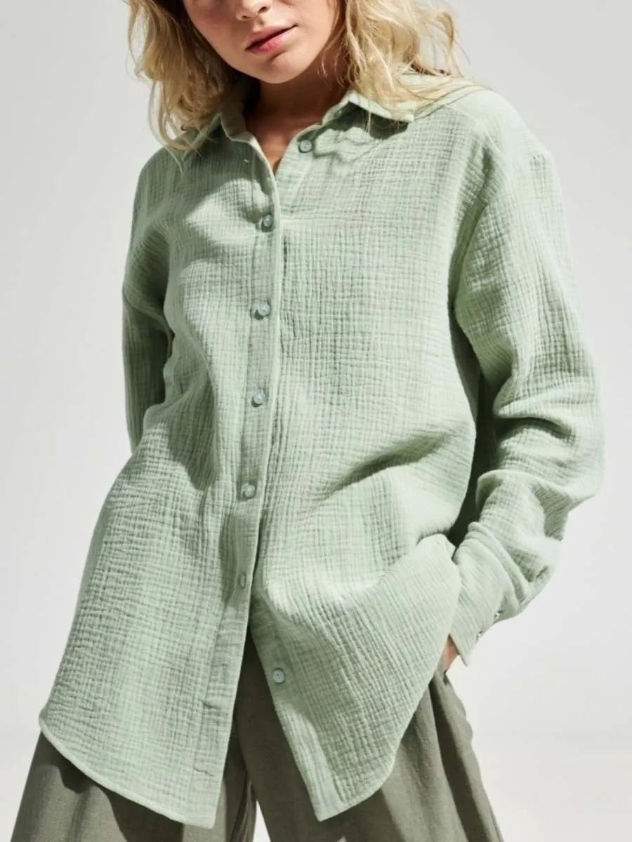 Women’s Leisure Vacation Style Cotton Shirt