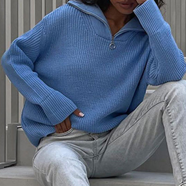 Stylish Loose Casual Solid Color Sweater