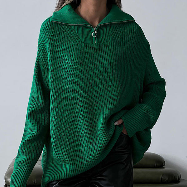 Stylish Loose Casual Solid Color Sweater