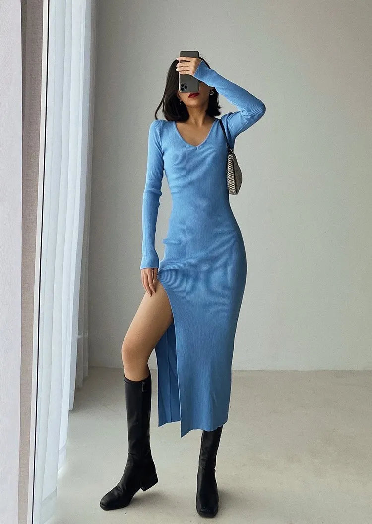 Casual Slim-Fit Kintted Dress
