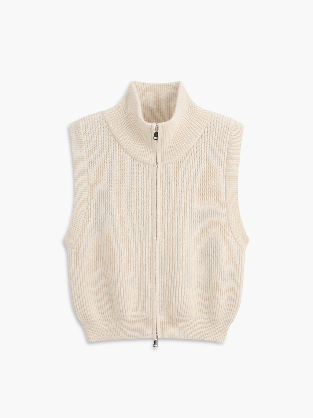 Two Way Zip Mockneck Sweater Vest