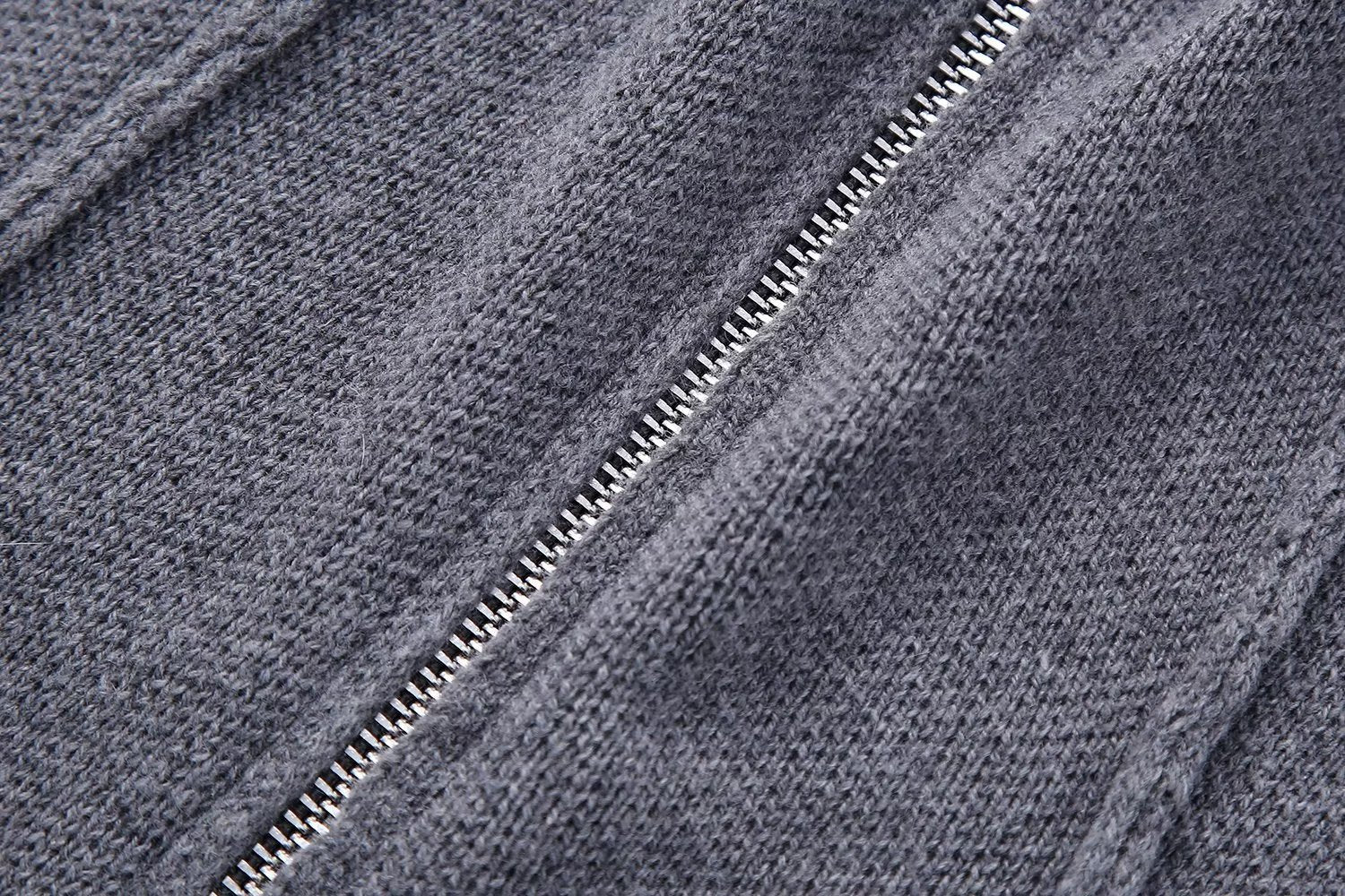 Zip Down Piping Short Sweater Dress
