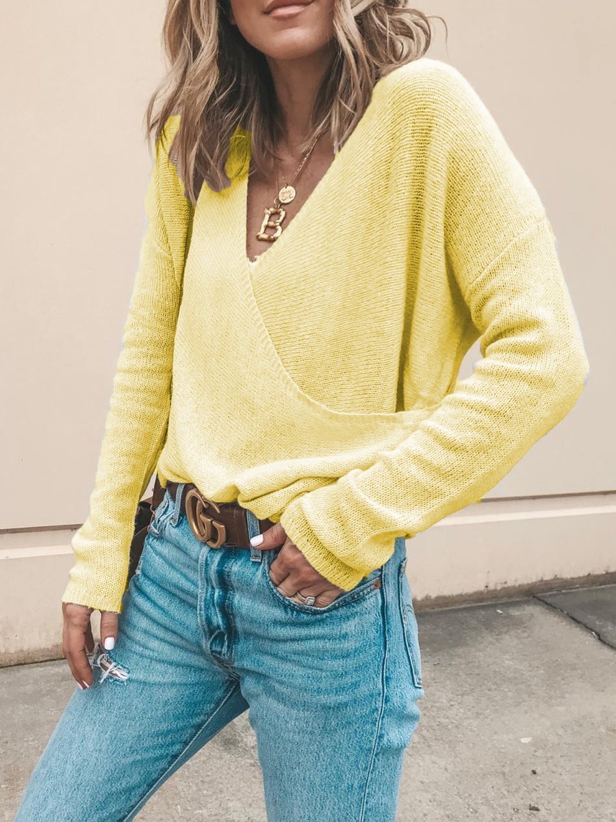Front Overlap All-Match Sweater