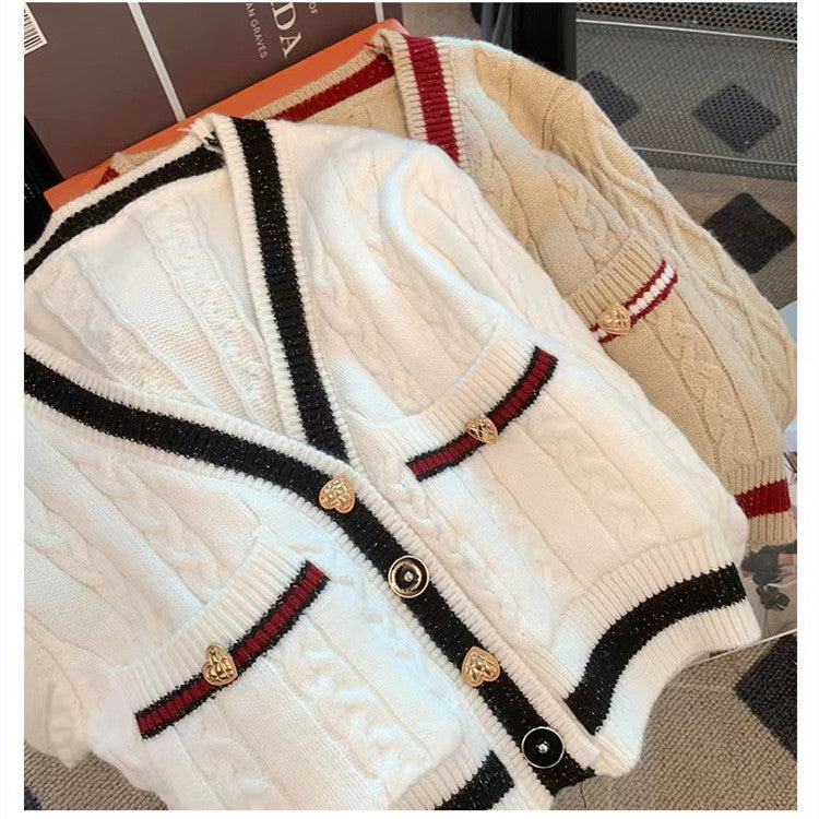 Vintage French Style Sweater Women's Jacket