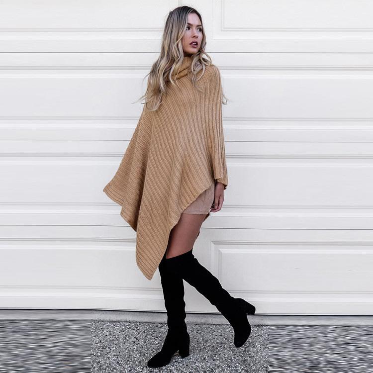 All-Matched High Neck Cloak Sweater