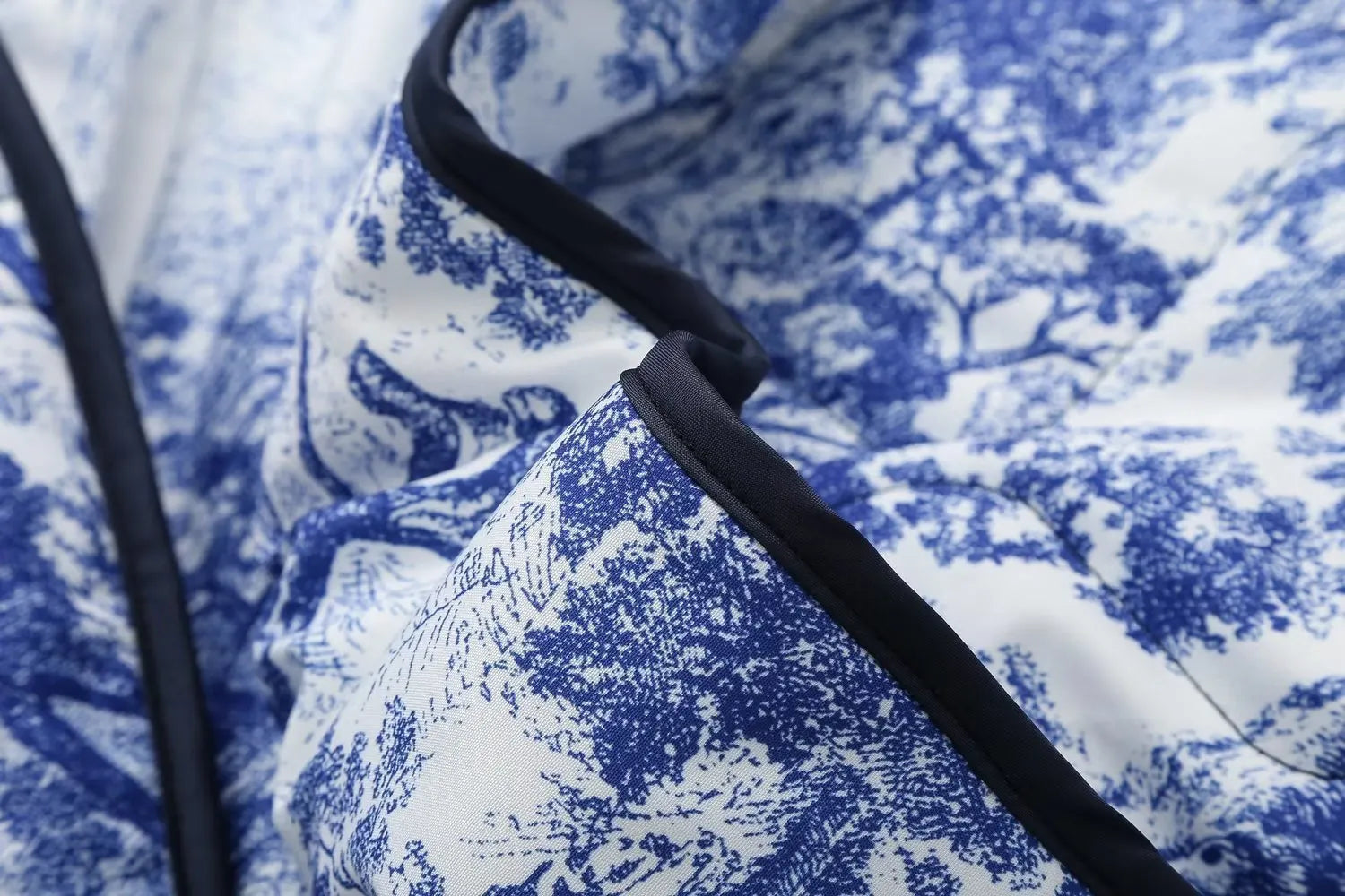Border Printed Cotton-padded Jacket
